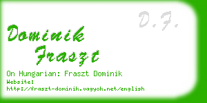 dominik fraszt business card